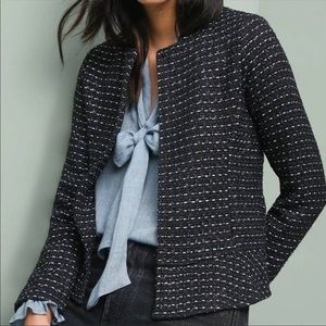 Anthro Dolan Left Coast Collection metallic tweed peplum jacket